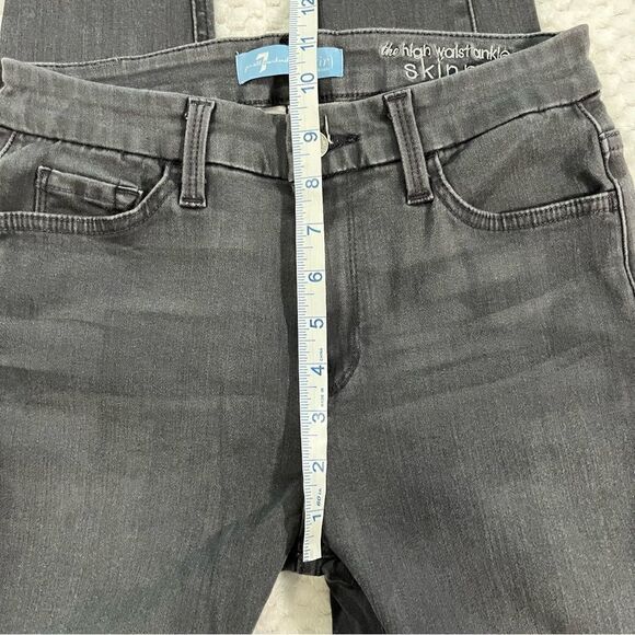 7 for all mankind, B(air), high waist, ankle, skinny, size 26, gray - Picture 9 of 10